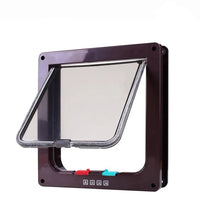 Dog Cat Flap Door with 4 Way Security Lock Flap Door for Dog Cats Kitten ABS Plastic Small Pet Gate Door Kit Cat Dogs Flap Doors