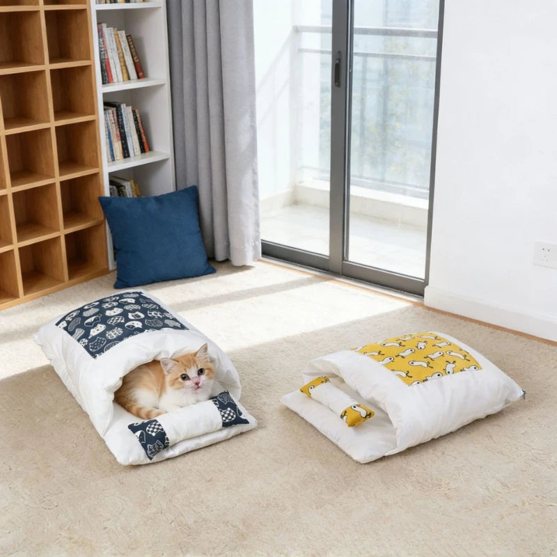 pet items cat supplies cat bed dog bed cat sleeping bag enclosed cat blanket warm pet bed in winter