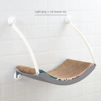 Cat Hammock Bed Comfortable Removable Arctic Fleece Sunbathe Cushion with Suction Cup for Balcony Windows Cats Hanging Beds