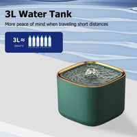 3L Automatic Pet Water Fountain with 3pcs Filter Chips Silent Drinking Dispenser for Cats & Dogs Replacement Filters for sale