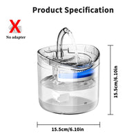 Automatic Cat Dog Water 2L Well With Water Tap Dog Water Sp Ender Transparent Filter Drinker Pet Sensor Drink Food Automatic