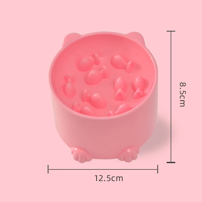 Pet High Foot Anti Choking Bowl Cat Basin Neck Protection Cat Food Bowl Rice Bow Slow Food Anti Choking Pet Bowl