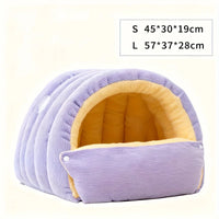 Winter Warm Cat Bed Warm Pet House Pet Sleeping Nest Thickening Warmth Soft Kittens Sleeping Bed Cat Cave For Pet Cat Dog Warmth