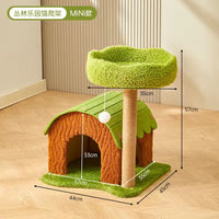 *---OEM Green Extra Large Cat Tree Xxl Texture Velvet Multi-Level Cat Climbing Tower Condos Thick Sisal Scratching Posts
