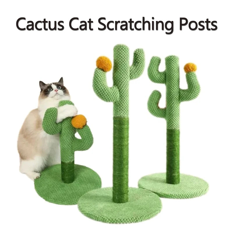 Cactus Cat Scratching Posts Sisal Rope Cat Scratcher Cactus Cats Interactive Toy Play for Grinding Claws Sharpener Pet Toys