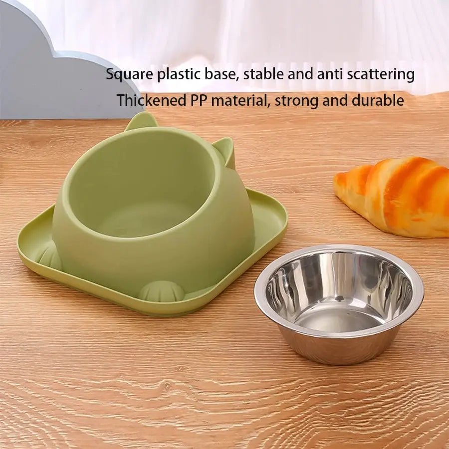 Cat Fun Shaped Anti Tipping Bowl with Added Water To Prevent Ants