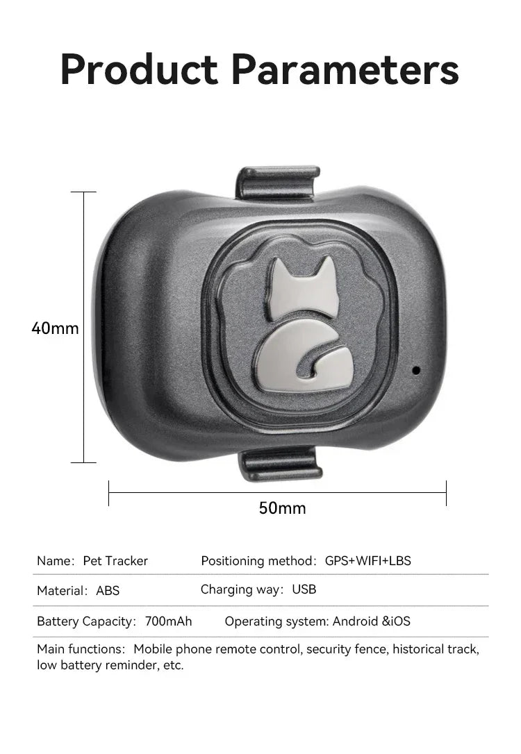 Smart Mini Gps Tracker for Dogs Waterproof Anti-Lost Gps for Cats Pet Alarm Two-way Call Tracking Locator Collar Dog Accessories