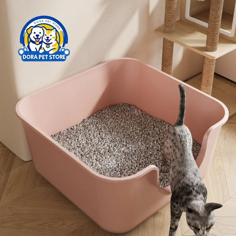 New cat litter box extra large open semi closed toilet cat litter box anti splash cat supplies