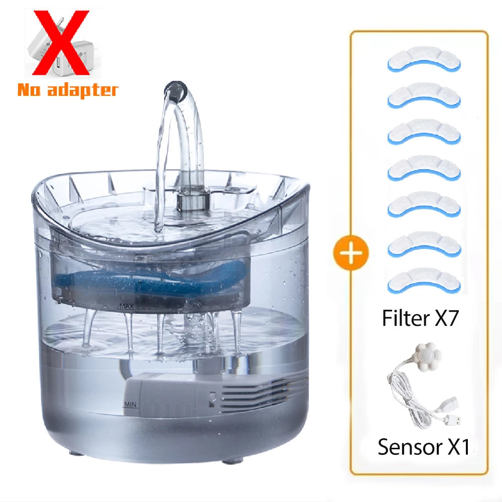 Automatic Cat Dog Water 2L Well With Water Tap Dog Water Sp Ender Transparent Filter Drinker Pet Sensor Drink Food Automatic