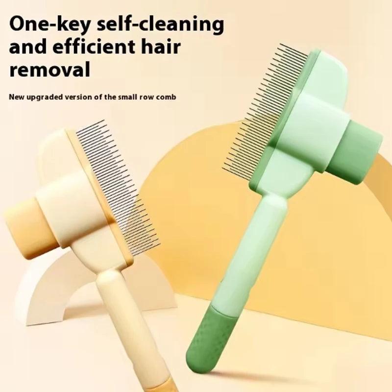 Dual-Purpose Comb for Cats Floating Teeth Hair Remover Brush with Needle Design for Pet Grooming Tool for Long/Short Fur
