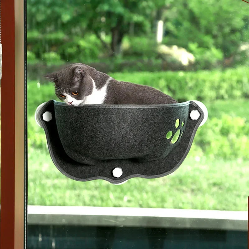 Sunny Window Seat Nest Cat Window Hammock With Cushion Pet Kitty Hanging Sleeping Bed With Strong Suction Cups Pet Cats