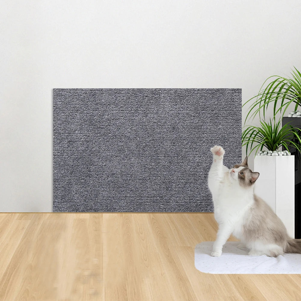 Cat Scratching Post Carpet Self-Adhesive Cats Scratch Board Trimmable Cat Scratcher Furniture Sofa Couch Protector