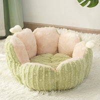 New Winter Soft Plush Pet Nest Semi Closed Cactus Pet Cat Mat Dog Bed Suitable for Small Medium-sized Cat/dog House Pet Supplies