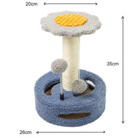 Sunflower Sisal Cat Tree Small Cat Scratching Post With Interactive Balls Cat Jumping Platform & Scratcher For Kittens