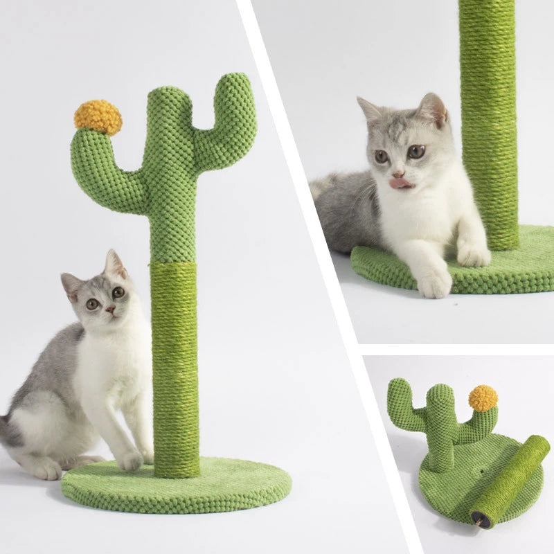 Cactus Cat Scratching Posts Sisal Rope Cat Scratcher Cactus Cats Interactive Toy Play for Grinding Claws Sharpener Pet Toys
