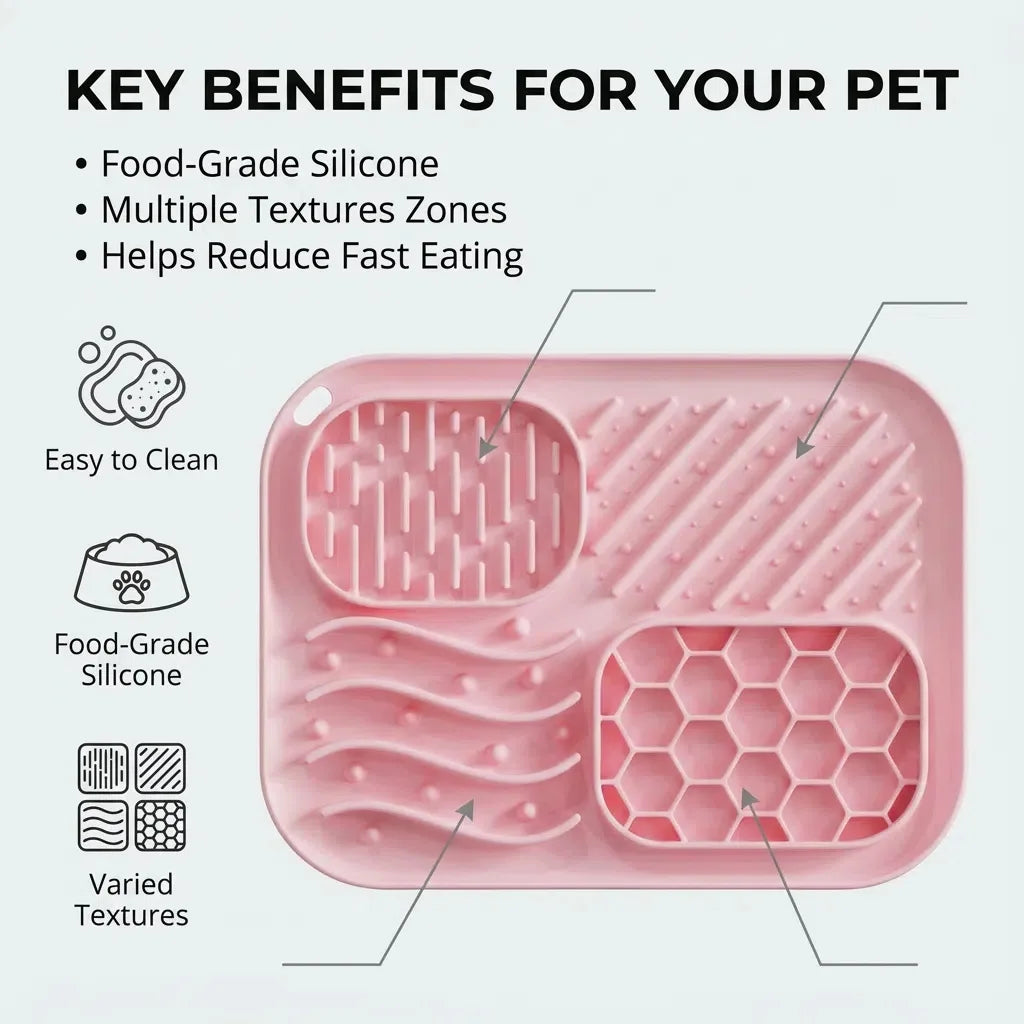 1 Piece Pet Licking Mat Slow Feeder Bowl for Dogs, Anti-Spill Dog Bowl, Cat and Dog Feeding Supplies
