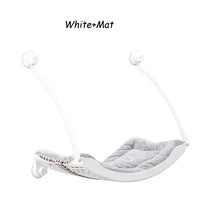 Cat Hammock Bed Comfortable Removable Arctic Fleece Sunbathe Cushion with Suction Cup for Balcony Windows Cats Hanging Beds