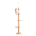 Adjustable Height Tall Cat Tree for Indoor Floor to Ceiling Cat Tower with Scratching Posts Cat Climbing Tree Scratcher Cat Toys